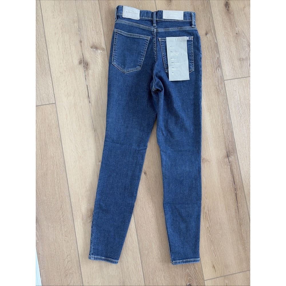 Everlane The Way High Skinny Jeans Women's  Size 26 Mid-Blue Stretch‎ NWT - Picture 7 of 7